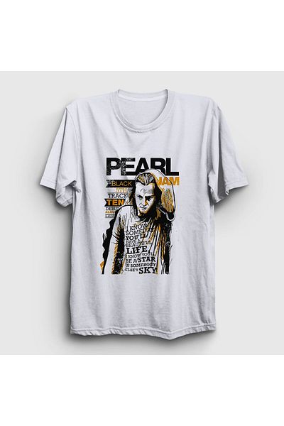 Presmono Μπλουζάκι Unisex White Star Pearl Jam 74327tt