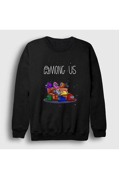 Presmono Унисекс черен суитшърт Couch Among Us 77191tt