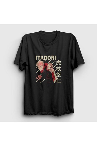 Presmono Μπλουζάκι Unisex Μαύρο Yuji Anime Jujutsu Kaisen 130673 ττ