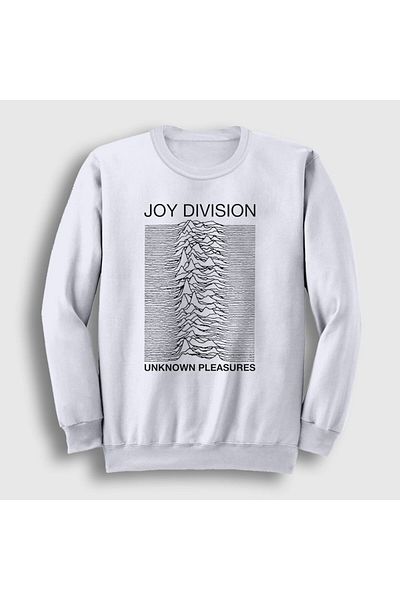 Presmono Φούτερ Unisex White Unknown Pleasures Joy Division 87792tt
