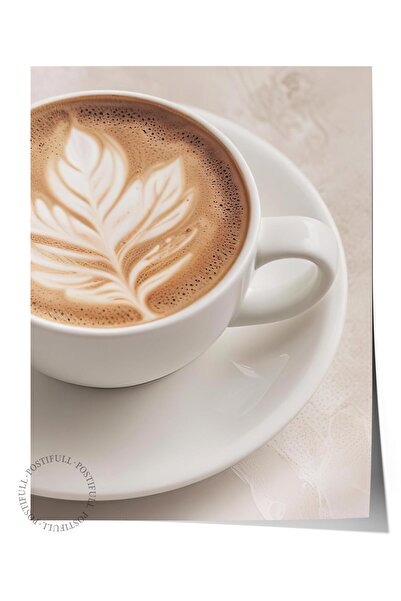 Postifull Poster Caffe Latte, poster de perete fără cadru, pictură verticală de perete Seria Comfort NR:108403