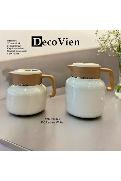 KOCHER shımızu Lux termos 2 li dereceli beyaz