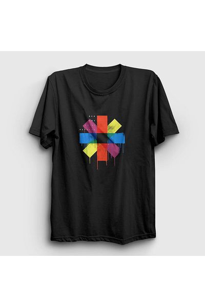 Presmono Μπλουζάκι Unisex Μαύρο και Κόκκινο Πλισέ Chilli Peppers - 107141 ττ