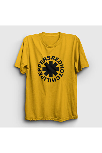 Presmono Unisex žuti logo V3 Red Hot Chili Peppers T-shirt 107909tt