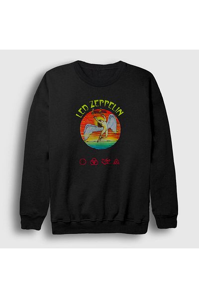 Presmono Унисекс суитшърт Black Swan Led Zeppelin 96793tt