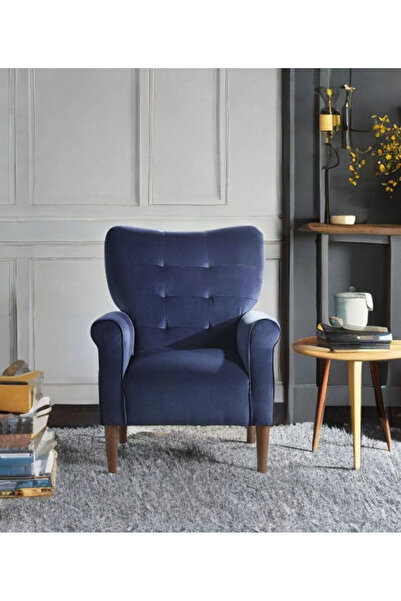 Oak House كرسي مخمل مقاس 87x84x115 سم - ازرق