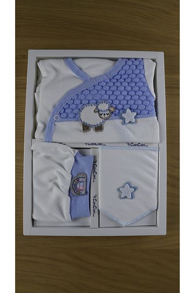 ConconBebe 5-Piece Lamb Hospital Discharge Set - Baby Cotton Newborn Set