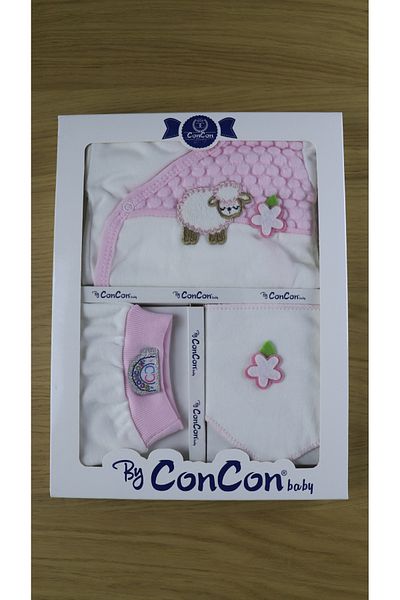 ConconBebe 5-Piece Lamb Hospital Discharge Set - Baby Cotton Newborn Set