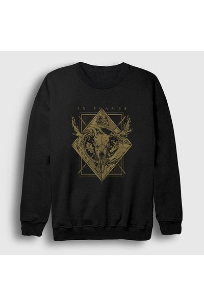 Presmono Moose In Flames Unisex Μαύρο Φούτερ - 84817tt