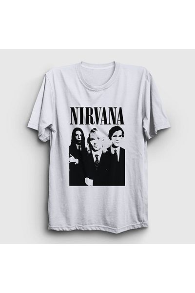 Presmono Μπλουζάκι Unisex White Band Nirvana 98929tt