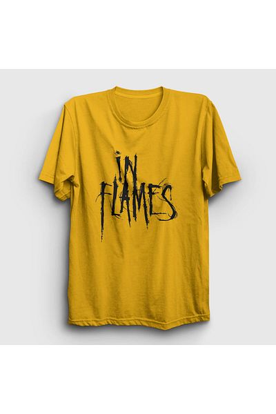 Presmono Μπλουζάκι Unisex Yellow Logo In Flames 83997tt