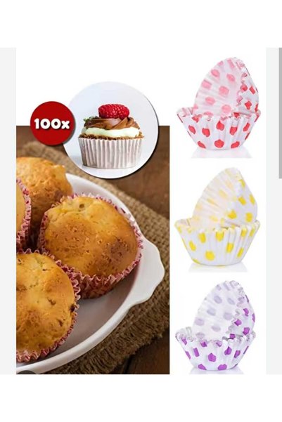 tash home 100 Muffin Baking Paper