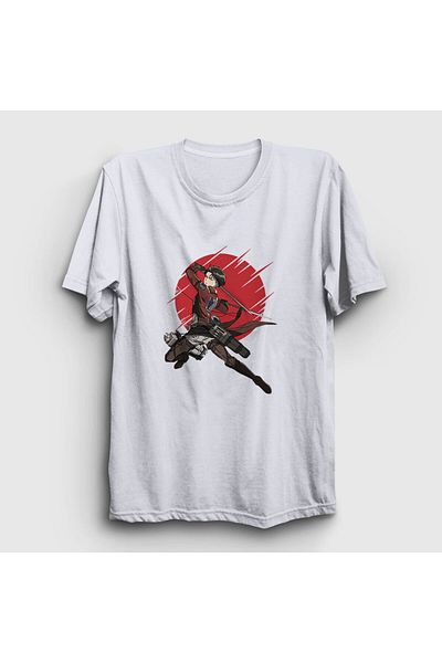 Presmono Μπλουζάκι Unisex White Levi Anime Attack On Titan 123678 ττ