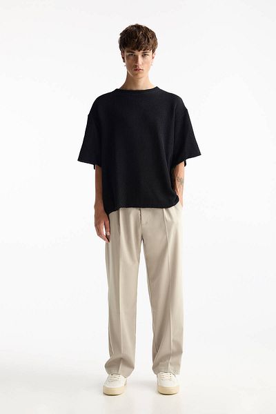 Pull & Bear Tailored fit wide-leg trousers