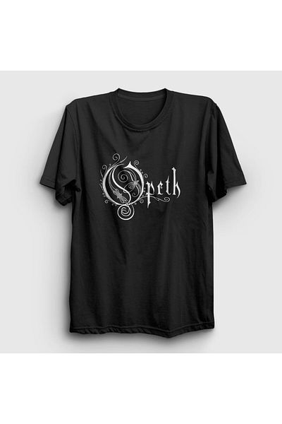 Presmono Унисекс тениска с черно лого Opeth 100787tt
