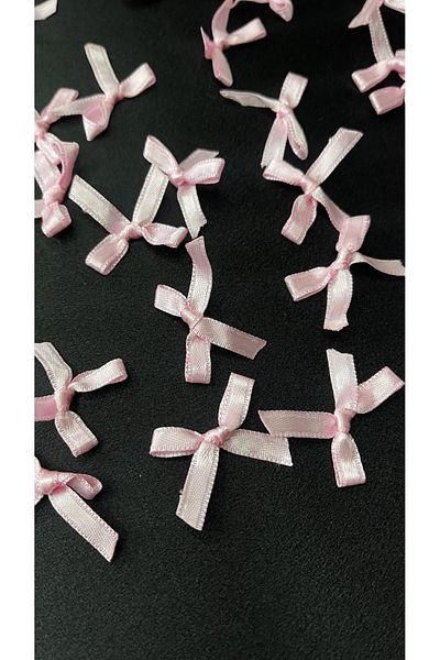Filitask Bow Satin 6 mm Ribbon Pink 50 Pieces