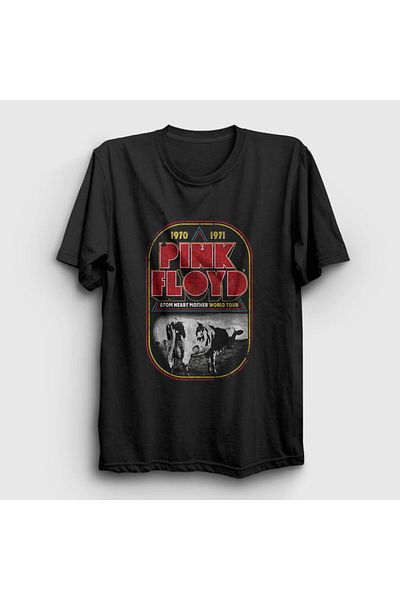 Presmono Μπλουζάκι Unisex Black Atom Heart Mother Pink Floyd 76018tt