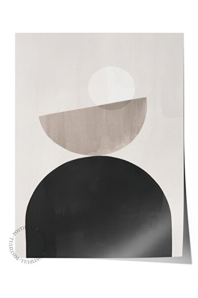 Postifull Graphic Shapes No4 Poster, Çerçevesiz Duvar Posteri, Dikey Duvar Ta...
