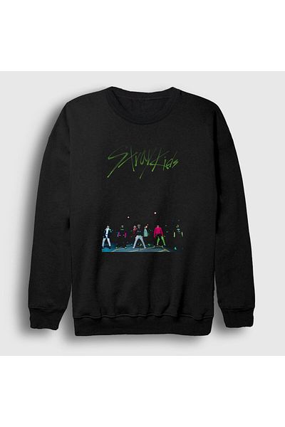 Presmono Унисекс черен суитшърт Street Stray Kids 123051tt