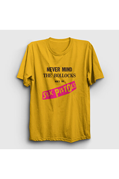 Presmono Unisex Sarı Bollocks Sex Pistols T-shirt 110597tt