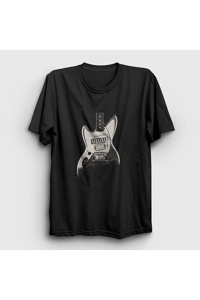 Presmono Μπλουζάκι Unisex Μαύρη Κιθάρα Nirvana 99323tt