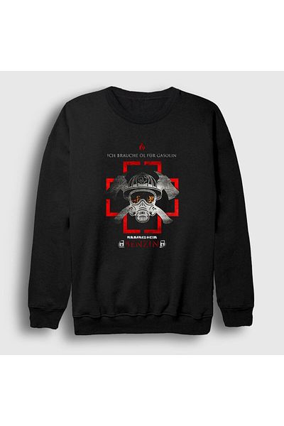 Presmono Унисекс черен суитшърт Gasoline Rammstein 105109tt