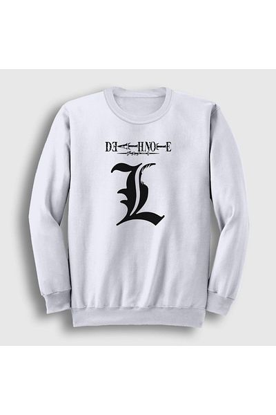 Presmono Φούτερ Unisex Λευκό λογότυπο L V2 Anime Death Note 129853 ττ
