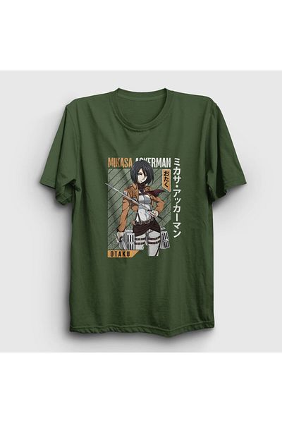Presmono Μπλουζάκι Unisex Khaki Mikasa Fan Anime Attack On Titan 125223 ττ