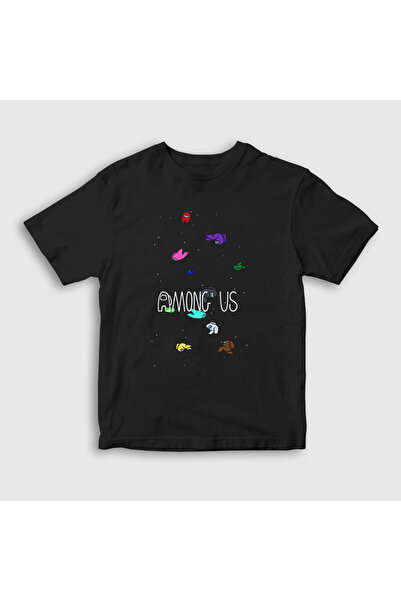Presmono Unisex dečja crna majica Space Among Us T-shirt 77969tt