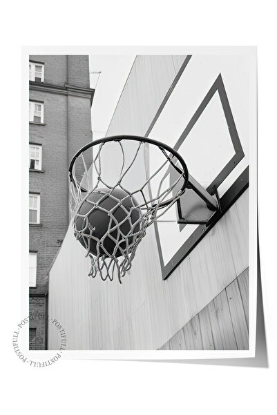 Postifull Basketball Score Poster, Frameless Wall Poster, Vertical Wall Chart Comfort Series No: 108327