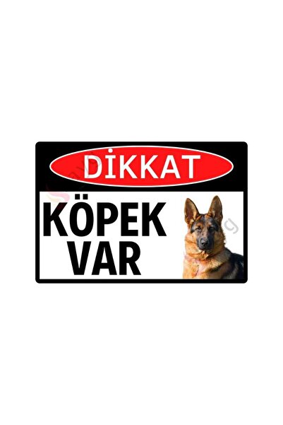 Hayg Equipment Alman Çoban Köpeği Fotoğraflı Dikkat Köpek Var Alüminyum Uyarı...