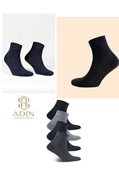 Adin Bambu 6'lı Kısa Konç Çorap Gri (DİKİŞSİZ)