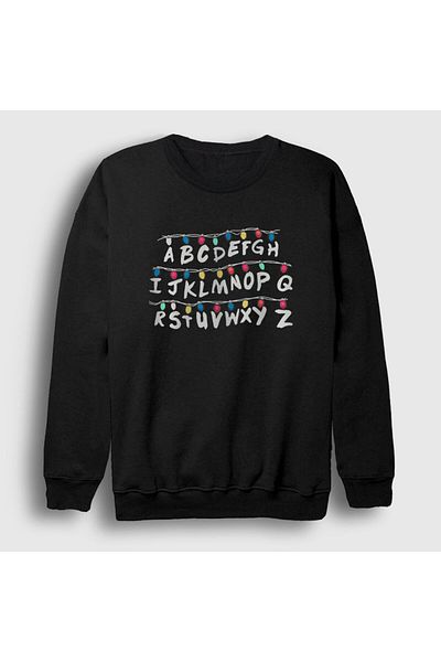 Presmono Унисекс суитшърт Black Lights Stranger Things 218937tt