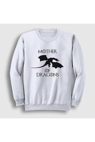 Presmono Φούτερ Unisex White Mother Of Dragons Game Of Thrones 192799 ττ