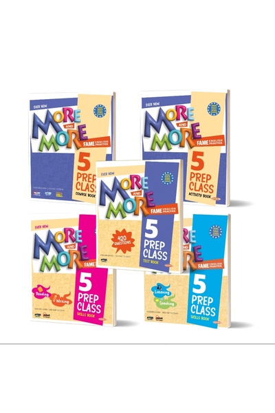 Kurmay Yayınevi 5 MORE AND MORE PREP CLASS 5 LI SET (TEST BOOK + COURSE BOOK ...