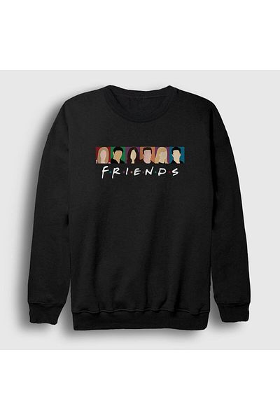 Presmono Φούτερ Unisex Black Profiles Friends 190421 ττ