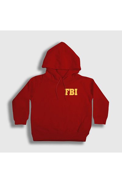 Presmono Унисекс детски червен суитшърт с качулка FBI The Blacklist 183052tt