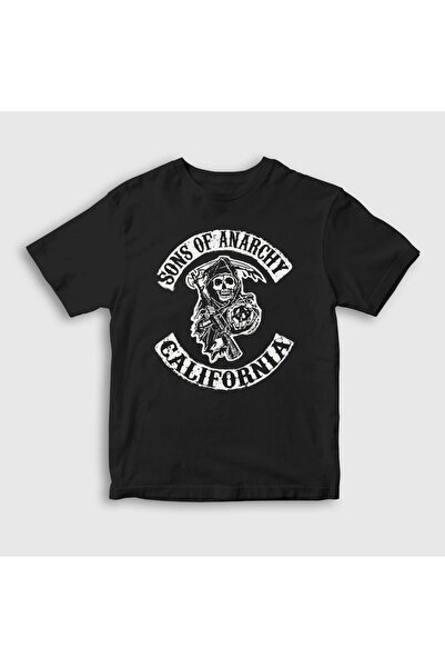 Presmono Unisex dečje crne majice California Sons Of Anarchy T-shirt 214317tt
