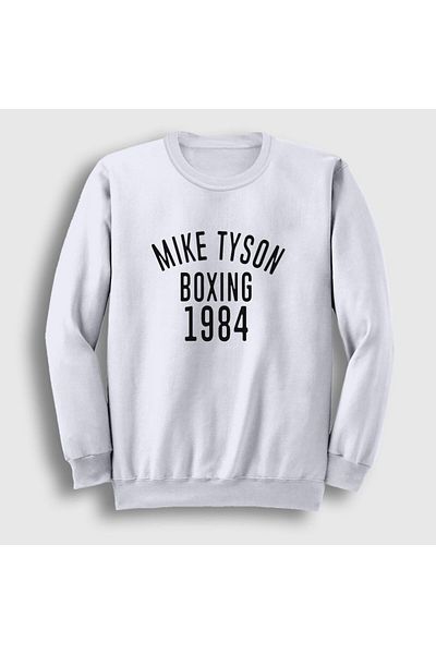 Presmono Unisex Λευκό φούτερ Mike Tyson 1984 157522 ττ