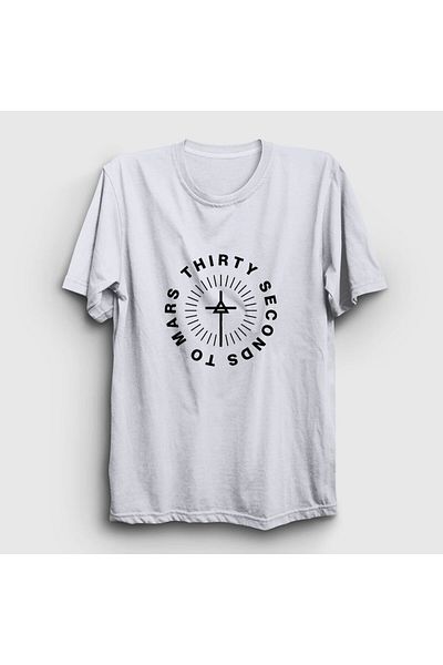 Presmono Μπλουζάκι Unisex White Circle 30 Seconds To Mars 171381 ττ