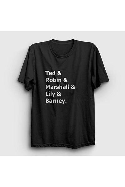 Presmono Μπλουζάκι Unisex Black Names How I Met Your Mother 195269 ττ