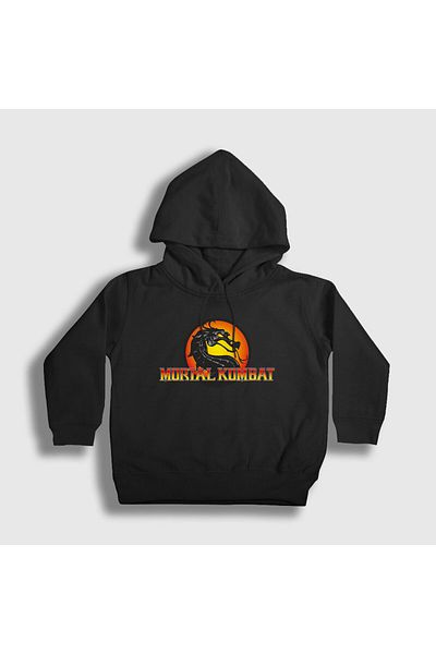 Presmono Унисекс детски суитшърт с качулка и черно лого Mortal Kombat 147142tt