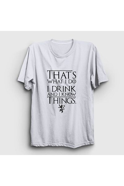 Presmono Μπλουζάκι Unisex White Drink Game Of Thrones 191698 ττ