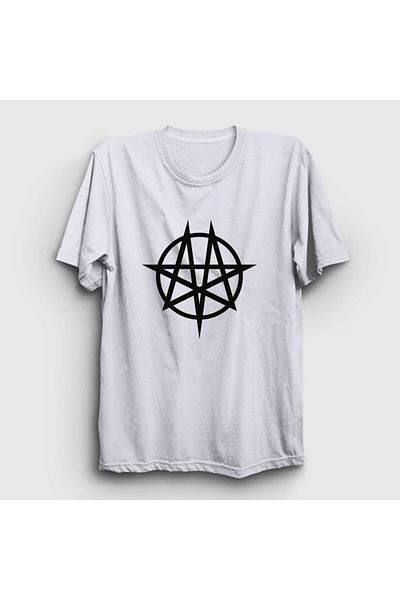 Presmono Λευκό μπλουζάκι Moonspell Unisex 165411 tt - Μοτίβο Moongram