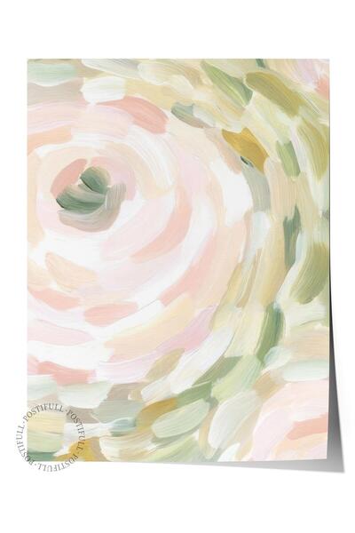 Postifull Abstract Spring Flowers Poster, Dikey Duvar Tablosu Comfort Serisi ...