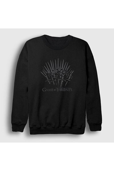 Presmono Унисекс черен суитшърт Throne Game of Thrones 194438tt