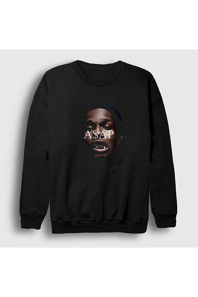 Presmono Унисекс черен суитшърт Asap Rocky 152928tt