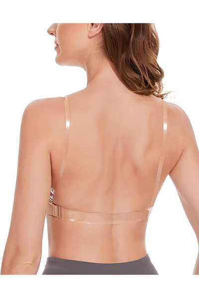 KUIN Σουτιέν με διάφανο πίσω στράπλες (ΧΩΡΙΣ ΓΕΜΙΣΜΑ-ΧΩΡΙΣ ΣΤΗΡΙΞΗ)