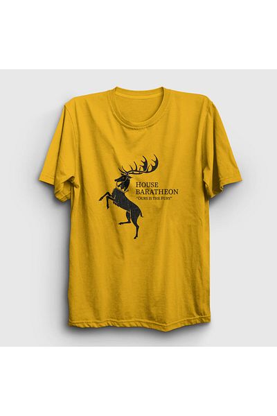 Presmono Унисекс жълта тениска Baratheon Game of Thrones 191373tt