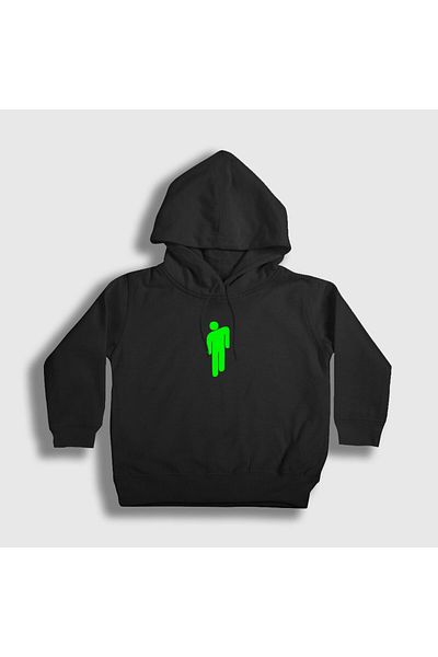 Presmono Унисекс детски черен суитшърт с качулка Blohsh Billie Eilish 153949tt